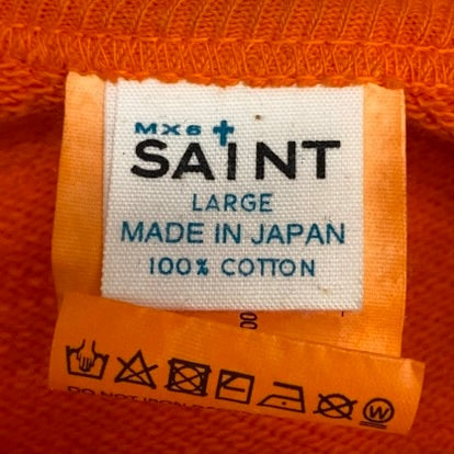 セントマイケル SAINT MICHAEL JS & LMB CRW SWEAT SM-YS8-0000-028 スウェット オレンジ Lサイズ 201MT-4163