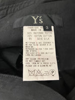 ワイズ Y's レーヨン ノータック スラックス 裾ZIP YQ-P04-204 スラックス ブラック 3 101MB-783