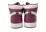 ナイキ NIKE 21年製 AIR JORDAN 1 RETRO HIGH OG BORDEAUX エア ジョーダン レトロ ハイ ボルドー AJ1 白 赤紫 555088-611 メンズ靴 スニーカー ホワイト 28cm 104-shoes527