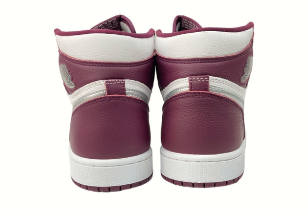 ナイキ NIKE 21年製 AIR JORDAN 1 RETRO HIGH OG BORDEAUX エア ジョーダン レトロ ハイ ボルドー AJ1 白 赤紫 555088-611 メンズ靴 スニーカー ホワイト 28cm 104-shoes527