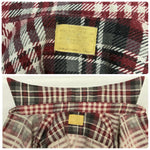 【曜日割引対象外】 ヴィンテージ vintage Sears 70's プリントネルチェックシャツ 長袖シャツ レッド 201MT-4675 VB