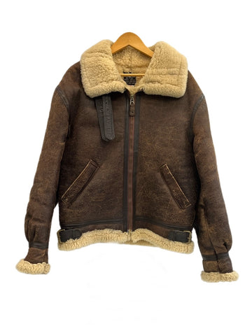 【美品・L】アヴィレックス フライトジャケット B-3 ムートン ブラウン 茶 中古・古着通販】AVIREX (アヴィレックス) B-3 ムートン フライト