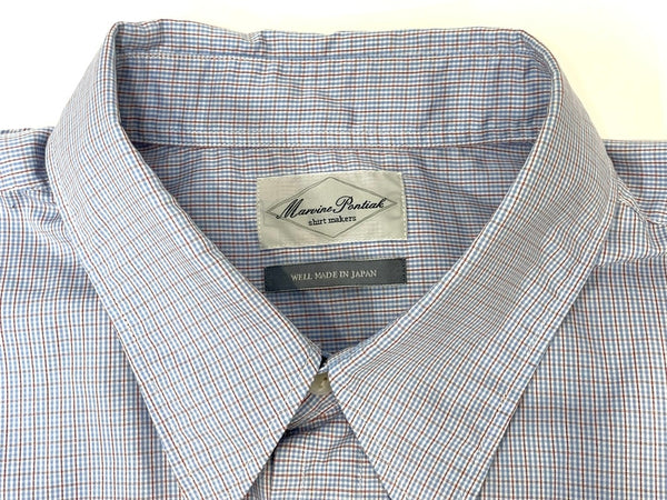 マービンポンティアックシャツメーカーズ Marvine Pontiak Shirt Makers Military SH ミリタリー チェックシャツ MPSH-1905S One size 長袖シャツ ブルー 601MT-14