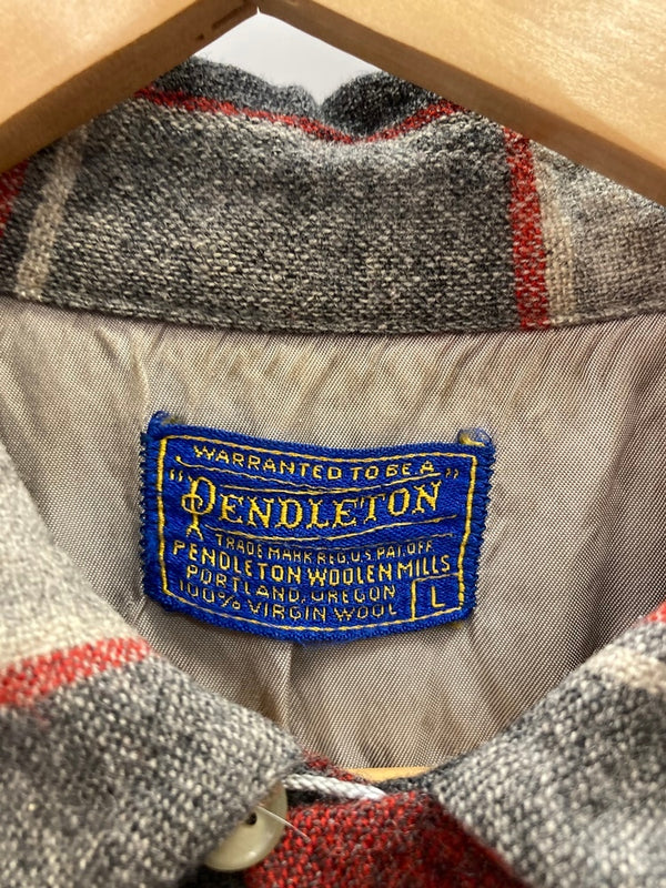 ペンドルトン PENDLETON 50s Vintage ヴィンテージ ウールシャツ チェックシャツ 赤系 長袖シャツ レッド Lサイズ 101MT-2900