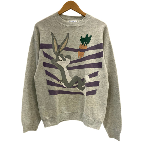 US US古着 90's 90年代 FRUIT OF THE LOOM Warner Bros Looney Tunes Bugs Bunny  バッグス・バニー ワーナー・ブラザース 両面 プリント スウェット グレー Lサイズ 101MT-4021
