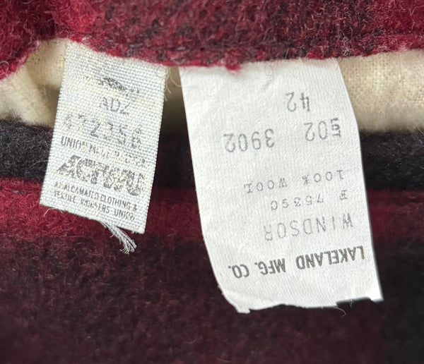 【曜日割引対象外】 ヴィンテージ vintage 80's 80s 80年代 レイクランド Lakeland 襟ボア  ピーコート コート レッド 42サイズ 201MT-3175 VB