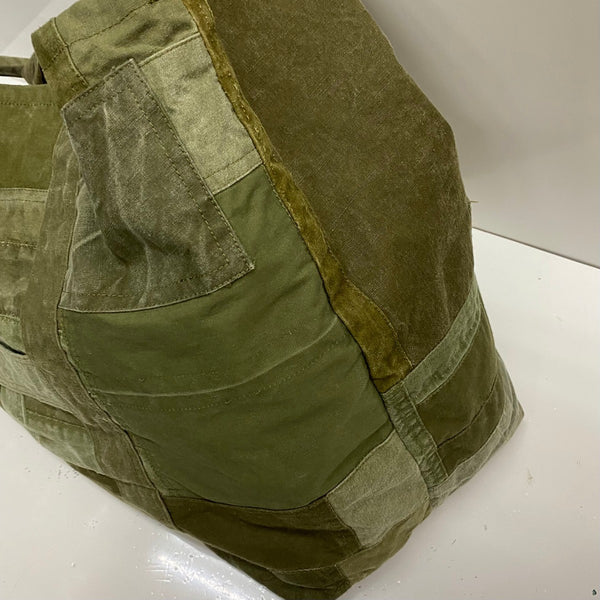 【曜日割引対象外】 ホーボー hobo CARRY-ALL TOTE M UPCYCLED US ARMY CLOTH バッグ メンズバッグ トートバッグ グリーン 201goods-757 VB
