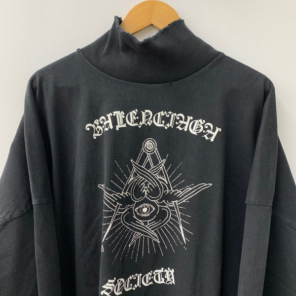 バレンシアガ BALENCIAGA 20AW Free Your Mind フリーユアマインド ハイネック ロングスリーブ ロンT ブラック Lサイズ 201MT-4811