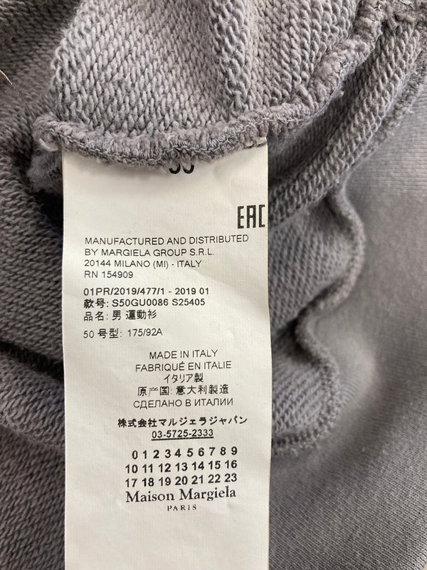 メゾン マルジェラ Maison Margiela スリーブレス フーディ ノースリーブ パーカー ロゴ ヴィンテージ加工 サイズ50 パーカ グレー 101MT-3679