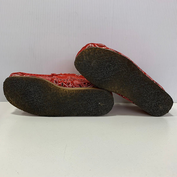 シュプリーム SUPREME 19SS Clarks Bandana Wallabee メンズ靴 ブーツ その他 レッド 25.5cmサイズ 201-shoes1527