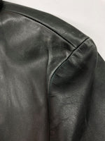 ケンゾー KENZO HOMME LEATHER LONG COAT レザー ロング コート ボタン アーカイブ 本革 アウター ジャケット 黒 ジャケット 無地 ブラック Lサイズ 104MT-1794