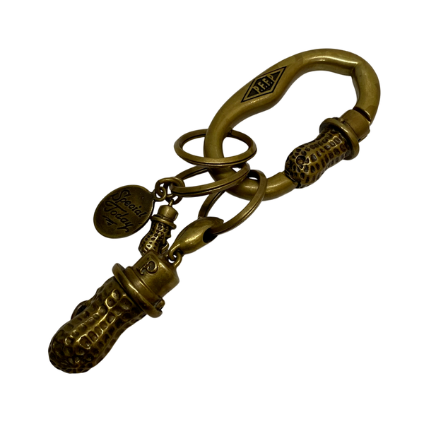 【曜日割引対象外】 【中古】ピーナッツカンパニー PEANUTS&CO. Peanuts Carabiner キーリング シルクハット 真鍮 カラビナ キーチェーン セット メンズジュエリー・アクセサリー その他 ゴールド 201goods-696 VB