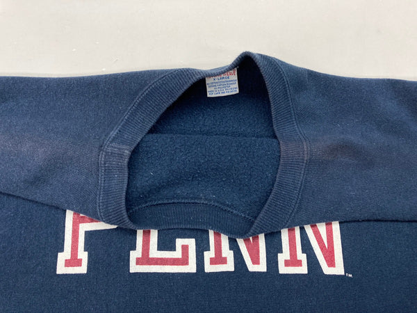 チャンピオン Champion 90's REVERSE WEAVE リバースウィーブ  ヴィンテージ ペンシルバニア PENN 両面プリント カレッジ 紺 スウェット プリント ネイビー XLサイズ 104MT-644