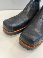 コムデギャルソン COMME des GARCONS HOMME PLUS オムプリュス パッチワークレザーサイドゴアブーツ 黒 メンズ靴 ブーツ サイドゴア ブラック 26cm 101sh-2278