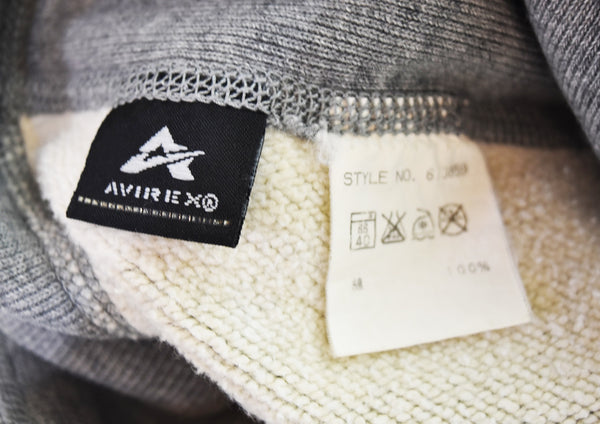 アビレックス AVIREX 前V リバース仕様 鷹 イーグル プリント スウェット 613859 スウェット グレー Lサイズ 103MT-3403