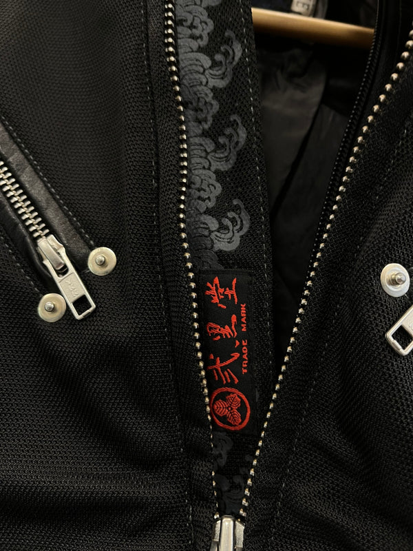 ニコクドウ 弐黒堂 ライドジャケット 刺繍 バイカー バイク ジャケット ブラック Lサイズ 101MT-5394