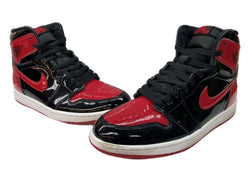 ナイキ NIKE 21年製 AIR JORDAN 1 RETRO HIGH OG PATENT BRED エア ジョーダン レトロ ハイ パテント ブレッド AJ1 シューズ 赤 黒 555088-063 メンズ靴 スニーカー ブラック 28.5cm 104S-995