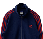 【曜日割引対象外】 アディダス adidas 70s  西ドイツ製 トレフォイル デサント トラックジャケット ジャージ ロゴ ネイビー 3サイズ 201MT-2573