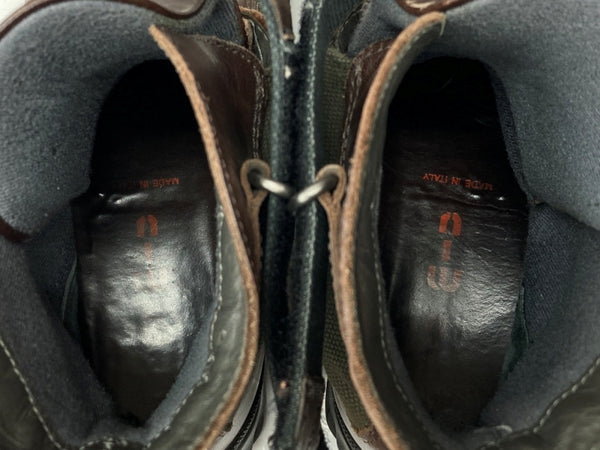 ミュウミュウ miu miu CALZATURE UOMO BOOTS レザー ブーツ バンダル レースアップ アーカイブ シューズ 茶 メンズ靴 ブーツ その他 ブラウン サイズ 7 1/2 104S-799