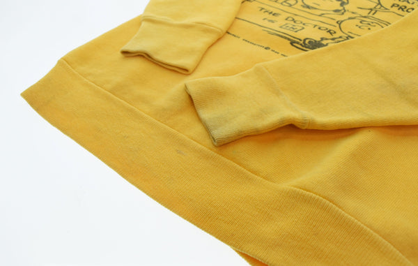 ヴィンテージ Vintage 60s 60's 60年代 USA製 PEANUTS  ビンテージ スヌーピー 染み込みプリントスウェット  スウェット イエロー Lサイズ 103MT-2208