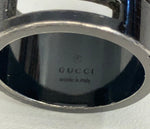 グッチ GUCCI ブランテッドＧリング カットアウト Gモチーフ Gロゴ コーティング メンズジュエリー・アクセサリー 指輪・リング シルバー 101goods-194