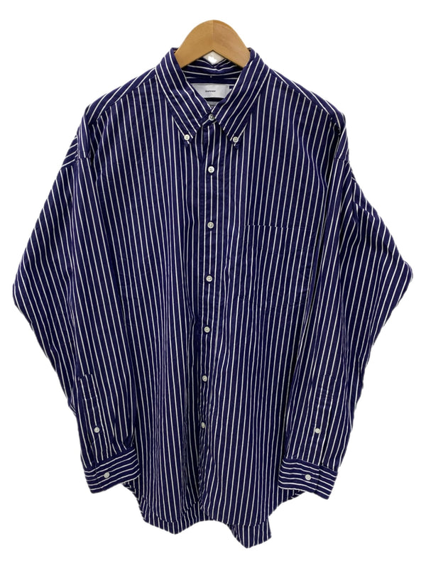グラフペーパー Graphpaper ストライプ長袖シャツ GM191-50033B ブルー 1サイズ 201MT-3798