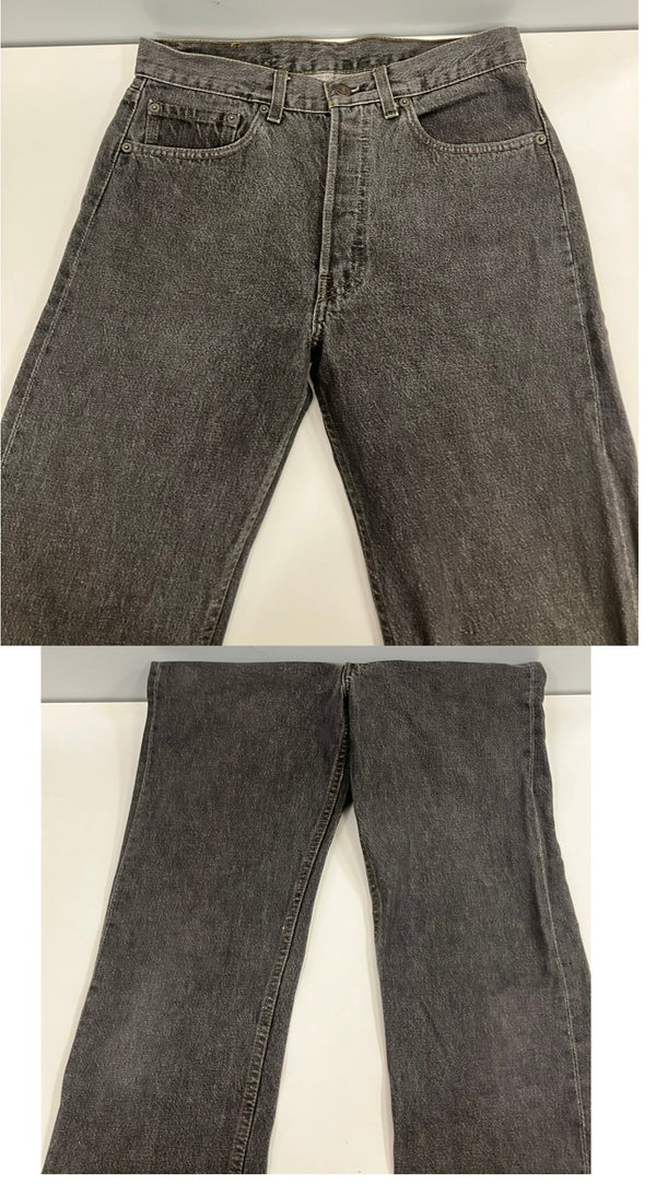リーバイス Levi's 80's 80年代 501 先染めブラック ボタン裏524刻印 VINTAGE ヴィンテージ アメリカ製 MADE IN USA デニム ブラック W32L34 101MB-677