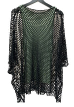 エムエムシックス MM6 メゾンマルジェラ Maison Margiela 18SS メッシュ レイヤード タンクトップ ノースリーブ BLACK 黒 S52NC0112 S23165 半袖カットソー 無地 ブラック Mサイズ 104LT-159