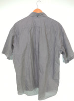 エブリワン   EVERYONE oversized B D check short sleeve shirt チェックボタンダウンシャツ EV-25-SH14  半袖シャツ グレー Mサイズ 103MT-3044