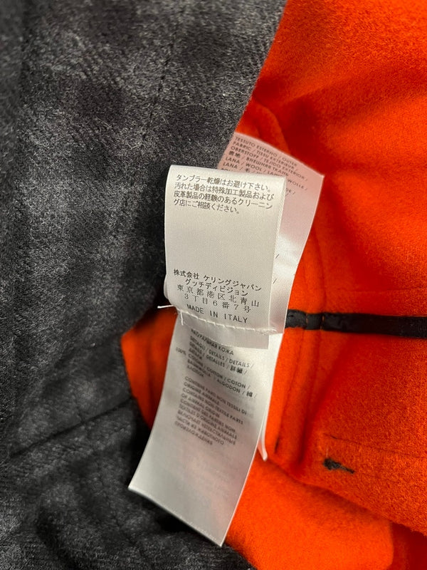 グッチ GUCCI チェック ダッフルコート ウールコート アウター チャコールグレー系 グレー系 ブラック系 46 コート グレー 101MT-5307