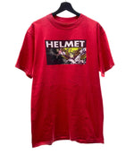 バンドTシャツ BAND-T 90's HELMET ヘルメット birdhouse projects バードハウスプロジェクト バンT GIANT TULTEX 赤 Tシャツ プリント レッド Lサイズ 104MT-418