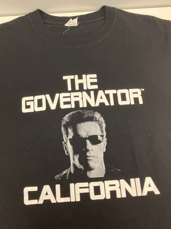 US US古着 00's anvil THE GOVERNATOR アーノルドシュワルツェネッガー ヴィンテージ VINTAGE Tシャツ ブラック Mサイズ 101MT-4510