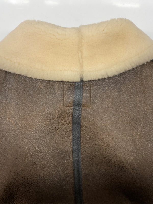 アビレックス AVIREX B-3 MOUTON FLIGHT JACKET ムートン フライト ジャケット ボア ジップアップ 軍物 アウター 茶 33H5595 サイズ 40 ジャケット 無地 ブラウン 104MT-1711