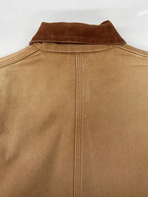 カーハート Carhartt MICHIGAN CHORE COAT ミシガン チョア コート ダック カバーオール 裏ブランケット ボタン アウター ジャケット 薄茶 サイズ 42 ジャケット ロゴ ベージュ 104MT-1958