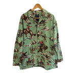 ヴィンテージ vintage Nick & Nora sleepwear ニック&ノラ パジャマシャツ フランネル カウボーイ柄 長袖シャツ グリーン Lサイズ 101MT-5421