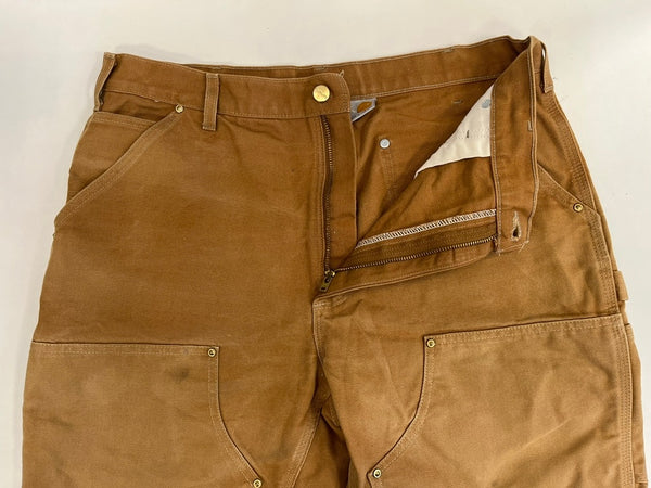 カーハート Carhartt DOUBLE FRONT WORK DUNGAREE ダブル フロント ワーク ダンガリー ペインターパンツ B01BRN チノパン ブラウン W36×L32 101MB-625