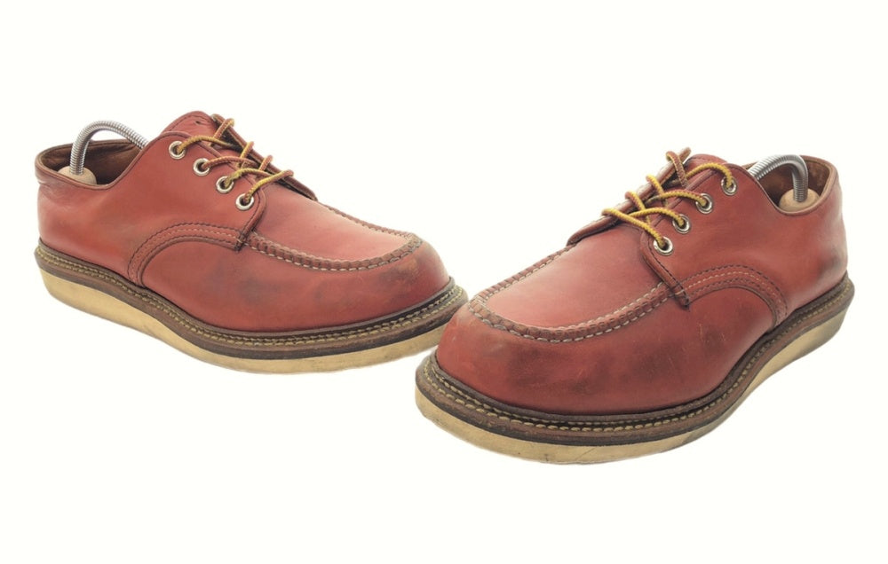 レッドウィング RED WING OXFORD オックスフォード ワークブーツ ローカット モックトゥ US8 1/2D 赤茶色 8103 メンズ靴  ブーツ ワーク ブラウン 26.5cm 104-shoes130