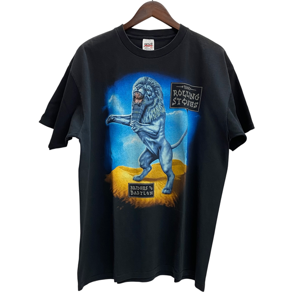 【曜日割引対象外】 ヴィンテージ vintage 90's The Rolling Stones “Bridges to Babylon” World Tour USA製 Tシャツ ブラック XLサイズ 201MT-4397 VB
