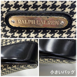 ラルフローレン RALPH LAUREN 千鳥格子柄 2点セット  バッグ レディースバッグ トートバッグ ブラック 201goods-456