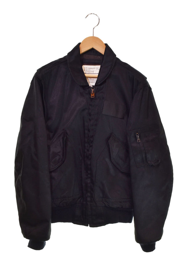US US古着 80s CWU-55P Titan cloth Made in USA 80's タイタンクロス USA製 SCOVILLジッパー IDEALジッパー MIL-J84573 ジャケット ブラック Sサイズ 103MT-2990