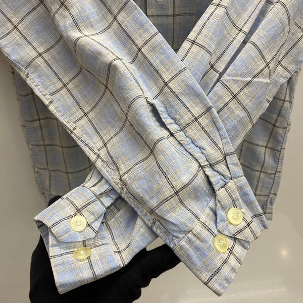 【曜日割引対象外】 ヴィンテージ vintage 50's 60's TULANE Sportswear オープンカラー 開襟 長袖シャツ ブルー Mサイズ 201MT-4366 VB