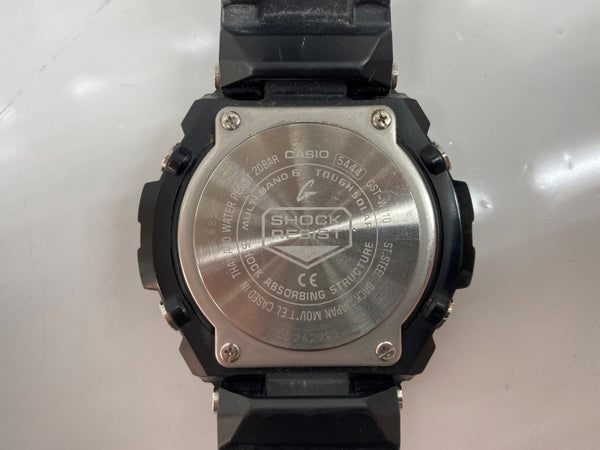 ジーショック G-SHOCK CASIO カシオ G-STEEL タフソーラー 耐衝撃構造 20気圧防水 アウトドア 腕時計 ウォッチ 5444 黒 銀 GST-W110 メンズ腕時計シルバー 104T-28