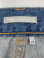 ディオール Dior SLIM 17.5 DENIM PANTS デニム パンツ セルビッチ ストレート ボタンフライ ジーンズ 青 ロゴ 013D001DY994 デニム ブルー サイズ 29 104MB-261