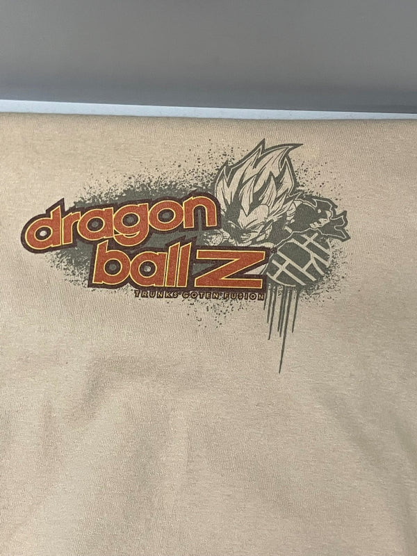 ヴィンテージ Vintage 00s 00's DBZ dragonballz TRUNKS GOTEN FUSION gotenks ©2003 ドラゴンボールZ  ゴテンクス アニメT Tシャツ プリント ベージュ Mサイズ 101MT-2532