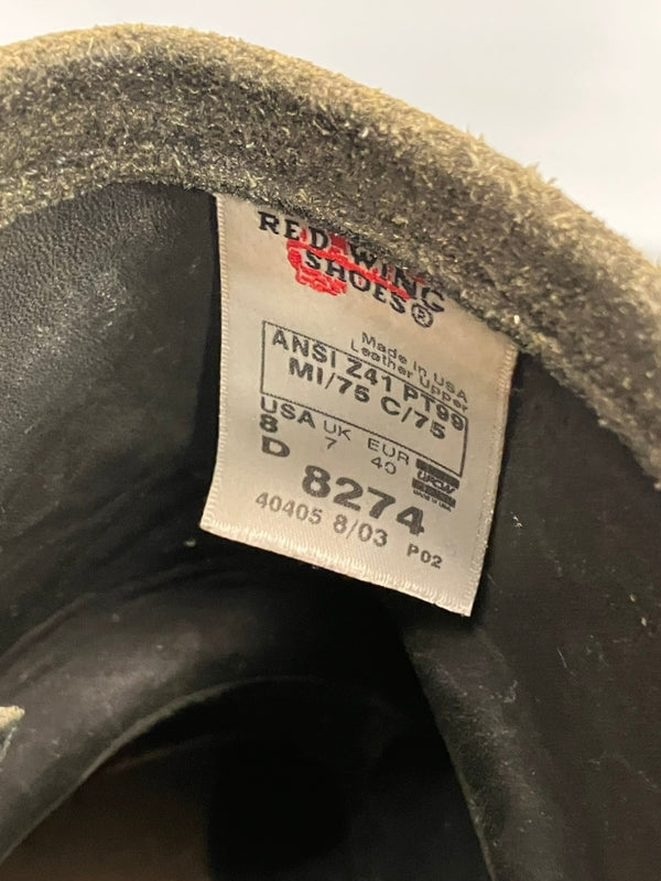 レッドウィング RED WING BEAMS別注 2003年製造 1stモデル ブラックラフアウトスエード エンジニアブーツ PT99 ストーブパイプ 8274 メンズ靴 ブーツ エンジニア ブラック 101sh-2218