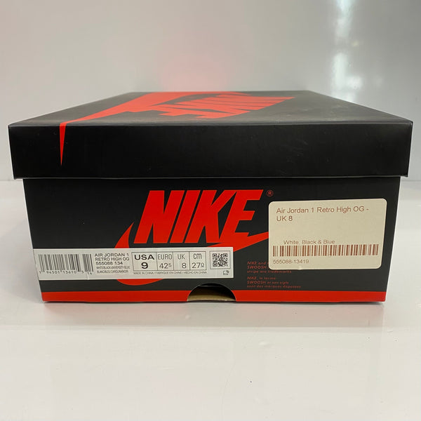 ナイキ NIKE エアジョーダン1 ハイ OG ユニバーシティブルー Air Jordan 1 High OG University Blue 555088-134  メンズ靴 スニーカー ブルー 27cmサイズ 201-shoes1287