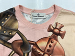 ヴィヴィアンウエストウッド Vivienne Westwood 23SS Orb logo print Classic Graphic T-shirt オーブ 総柄 グラフィック 半袖 カットソー クルーネック PINK 3G01000G-J004M-GO Tシャツ ロゴ ピンク XSサイズ 104LT-160