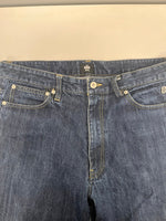 ステューシー STUSSY OLD STUSSY 30th Aniversary 30周年記念 ストレートデニムパンツ 刺繍ロゴ インディゴ 青 デニム ブルー 34 101MB-753