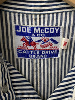 ジョー・マッコイ joe mccoy  ヒッコリー カバーオール チェンジボタン  長袖シャツ ストライプ 38サイズ 201MT-2325