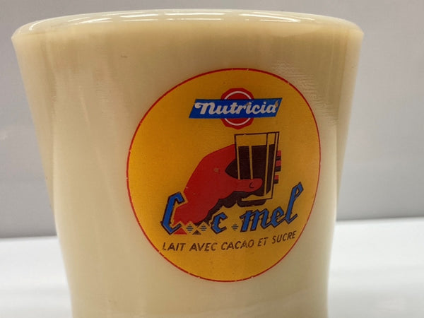 ファイアーキング Fire-King NUTRICIA Cecemel Mug ニュートリシア セセメル マグ 無刻印 フラットボトム Dハンドル USA製 耐熱 マグカップ 黄 その他 ロゴ イエロー 104Z-26